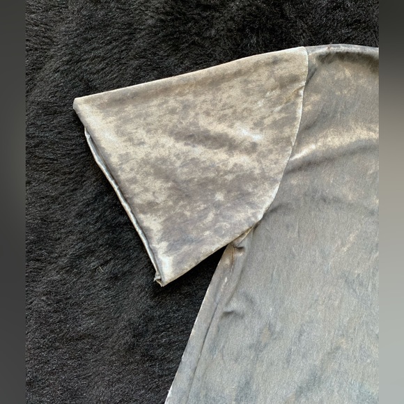 Vintage Unbranded Women’s Blouse Soft Faux Velvet M 95%Poly 5%Spanx PreOwned - Picture 6 of 13